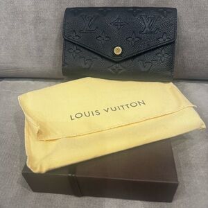 Louis Vuitton Black Empreinte Leather Curieuse Compact Wallet